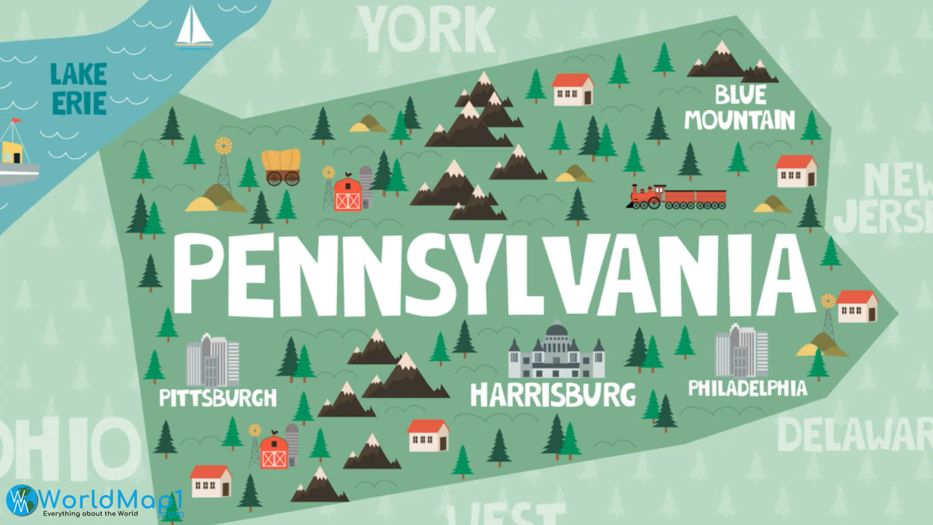 Pennsylvania Destinations Map